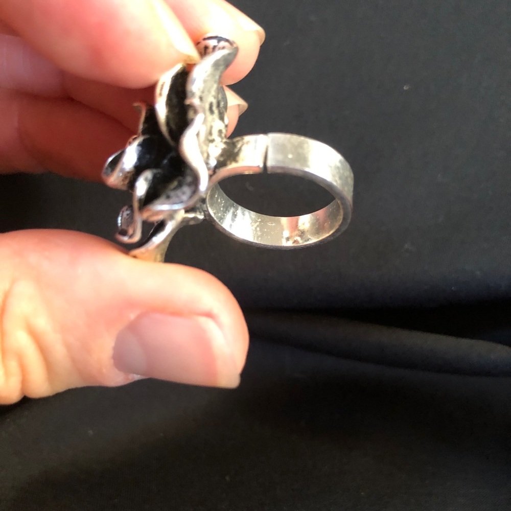 Silver Flower Ring - image 7